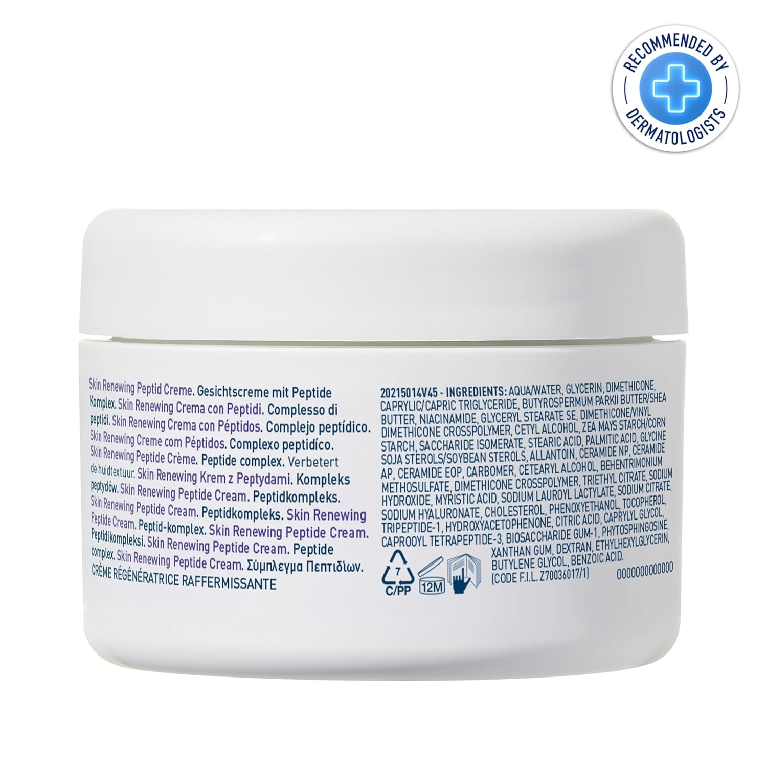 Skin Renewing Night Cream, Niacinamide, Peptide Complex, and Hyaluronic Acid Moisturizer for Face, 1.7 Ounce, Packaging May Vary